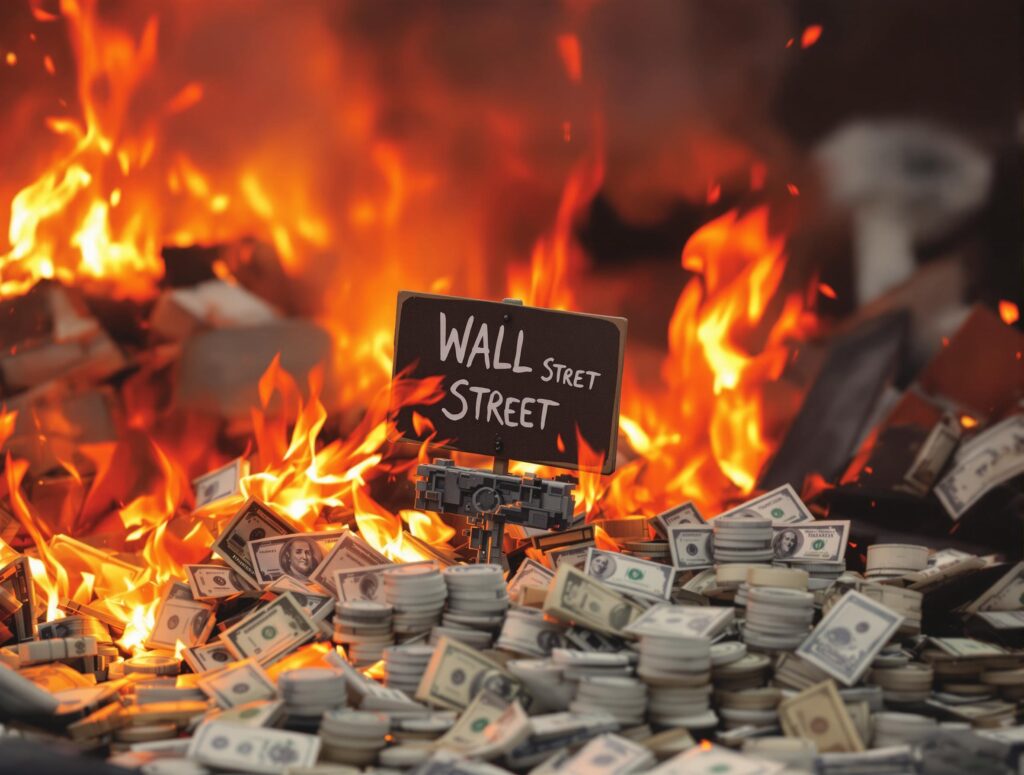 Wall street down